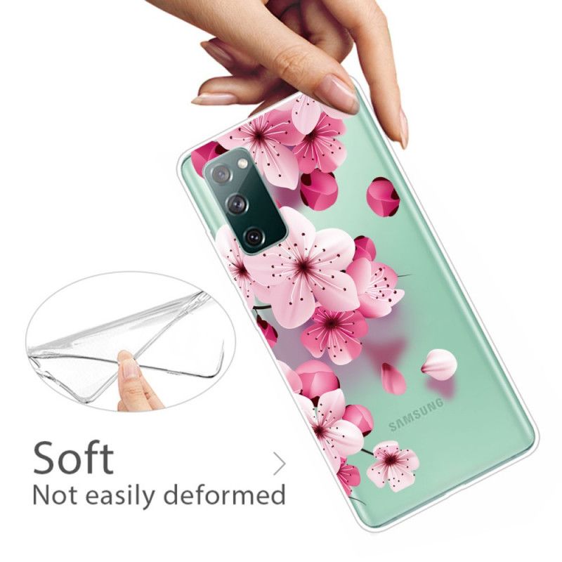 Deksel Samsung Galaxy S20 FE Mobildeksel Små Rosa Blomster