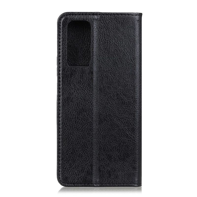 Folio Deksel for Samsung Galaxy S20 FE Svart Elegant Delt Lychee-Skinn