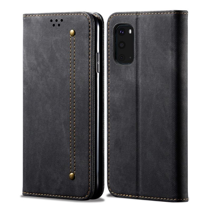 Folio Deksel for Samsung Galaxy S20 FE Svart Jeansstoff