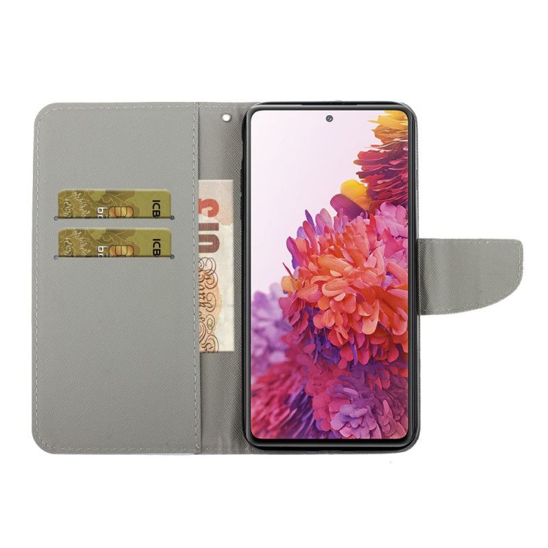 Folio Deksel Samsung Galaxy S20 FE Fargerike Blomster Med Tanga