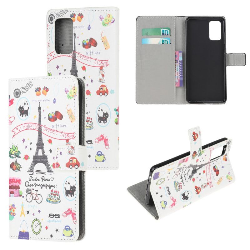 Folio Deksel Samsung Galaxy S20 FE Jeg Elsker Paris Beskyttelse