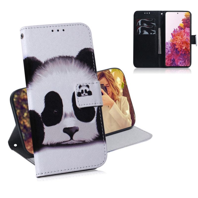 Folio Deksel Samsung Galaxy S20 FE Panda Ansikt Anti-fall