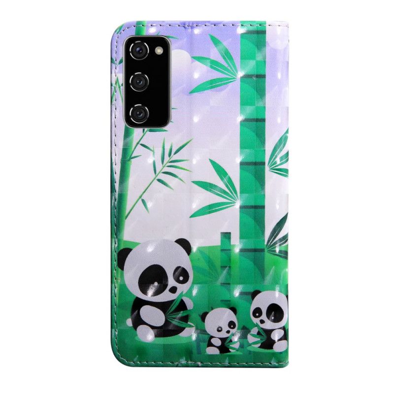 Folio Deksel Samsung Galaxy S20 FE Pandas Familie