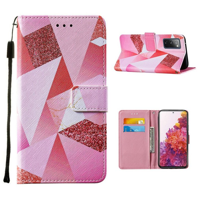 Folio Deksel Samsung Galaxy S20 FE Rosa Grafikk