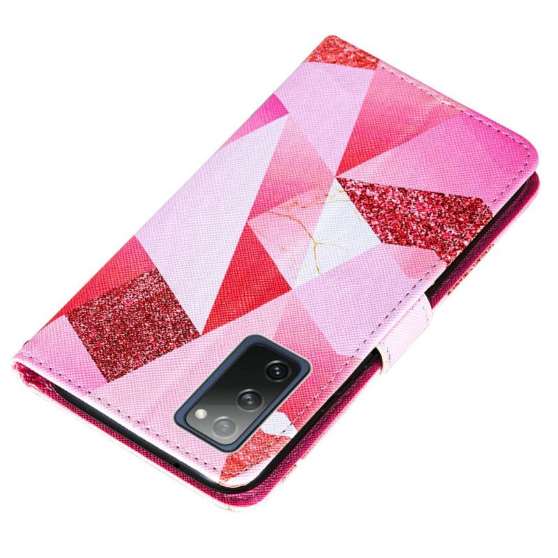 Folio Deksel Samsung Galaxy S20 FE Rosa Grafikk