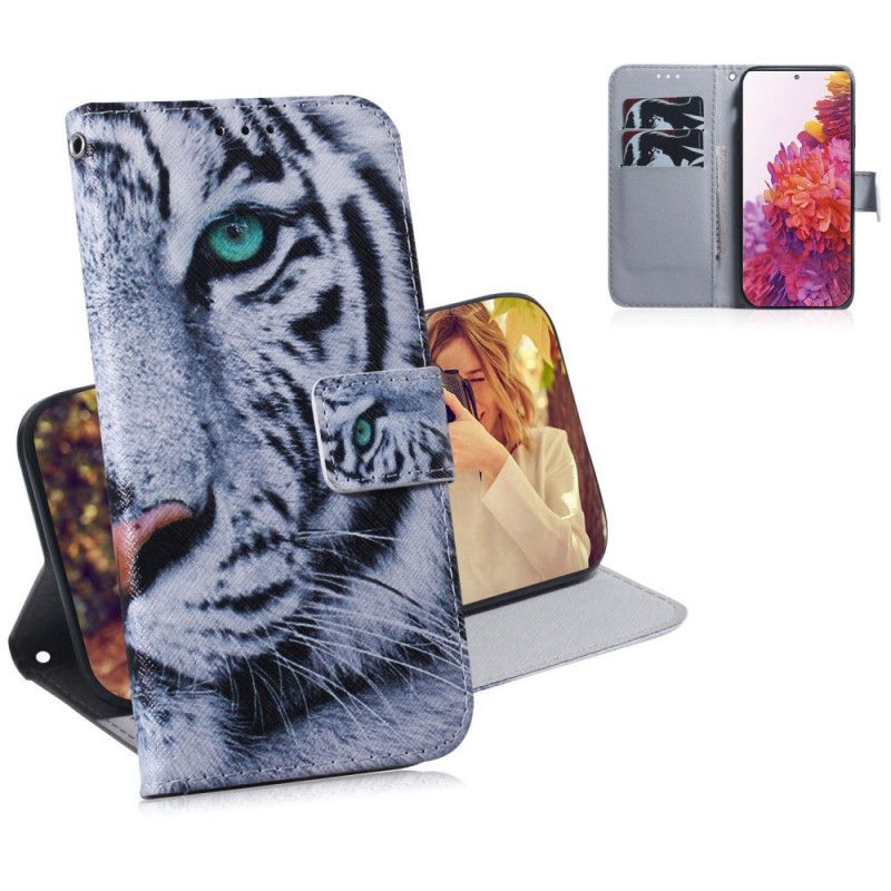 Folio Deksel Samsung Galaxy S20 FE Tigeransikt Beskyttelse