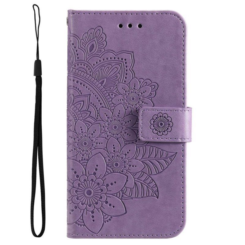 Folio Deksel Til Oppo Reno 8 Pro Med Kjede Strappy Floral