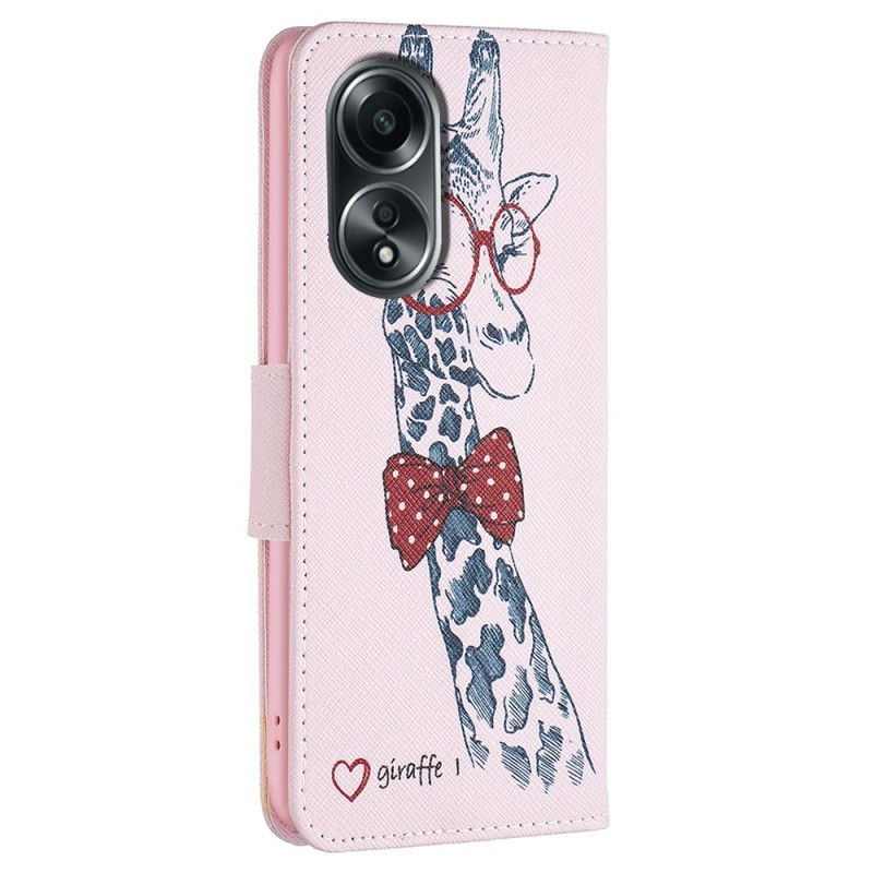 Folio Deksel Oppo A98 5g Intello Giraffe Beskyttelse Deksel