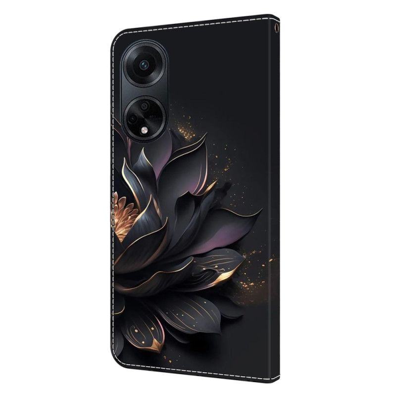 Lærdeksel Folio Deksel Oppo A98 5g Mobildeksel Lilla Lotus