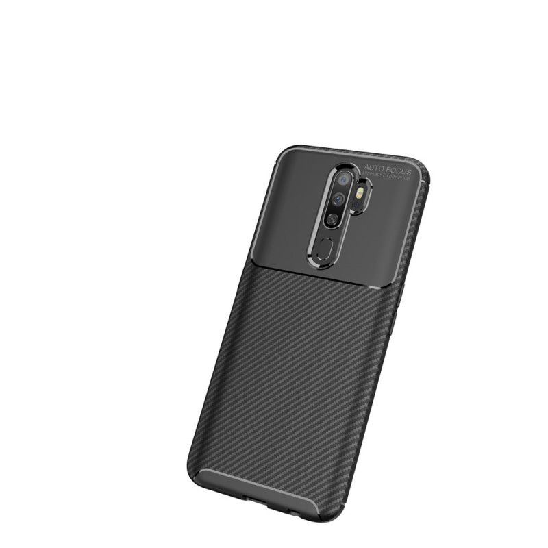 Deksel Oppo A9 2020 Svart Fleksibel Karbonfiber