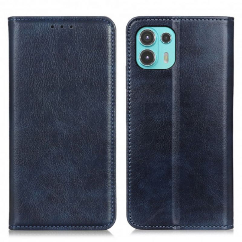 Folio Deksel Motorola Edge 20 Lite Elegance Split Litchi Leather