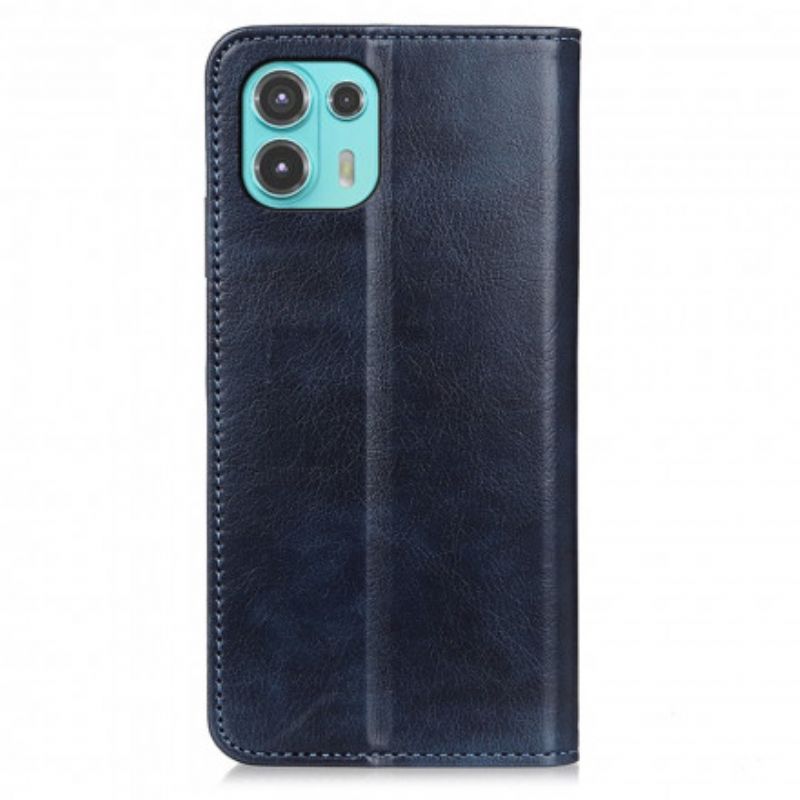 Folio Deksel Motorola Edge 20 Lite Elegance Split Litchi Leather