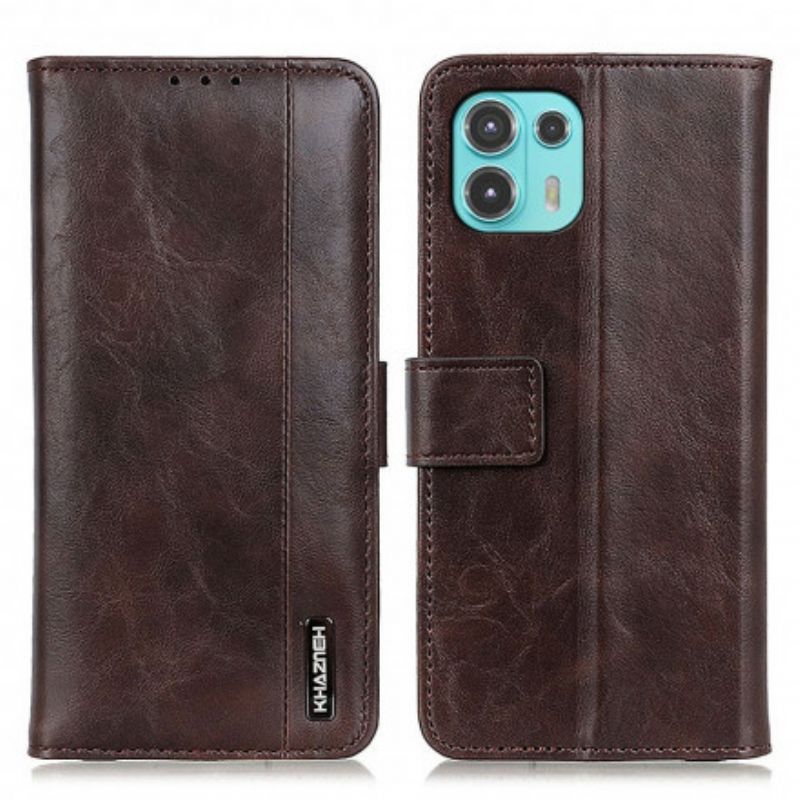 Folio Deksel Motorola Edge 20 Lite Khazneh Elegance Leather Style Beskyttelse Deksel