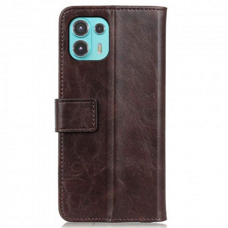 Folio Deksel Motorola Edge 20 Lite Khazneh Elegance Leather Style Beskyttelse Deksel