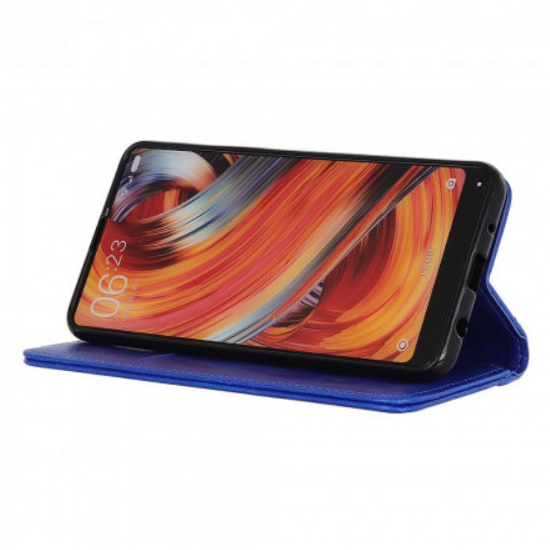 Folio Deksel Til Motorola Edge 20 Lite Litchi Split Leather-versjon