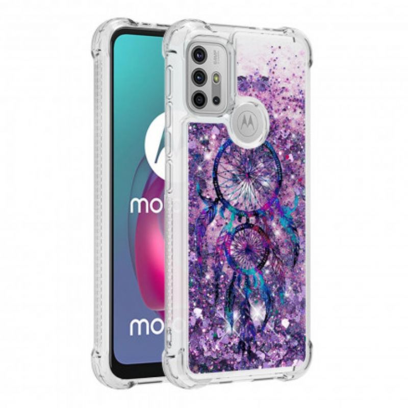 Deksel Moto G30 / G10 Mobildeksel Glitter Dream Catcher