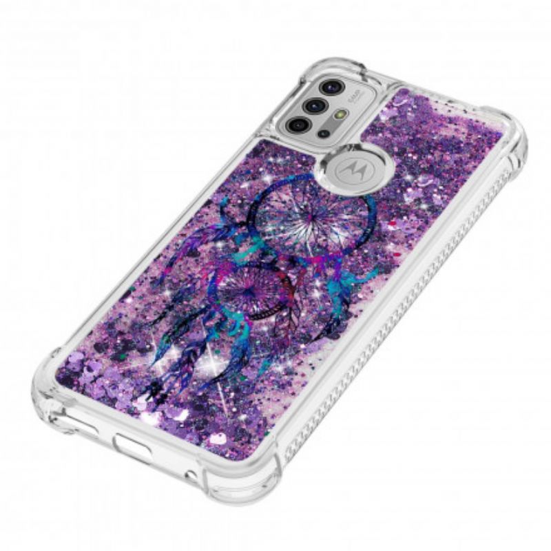 Deksel Moto G30 / G10 Mobildeksel Glitter Dream Catcher