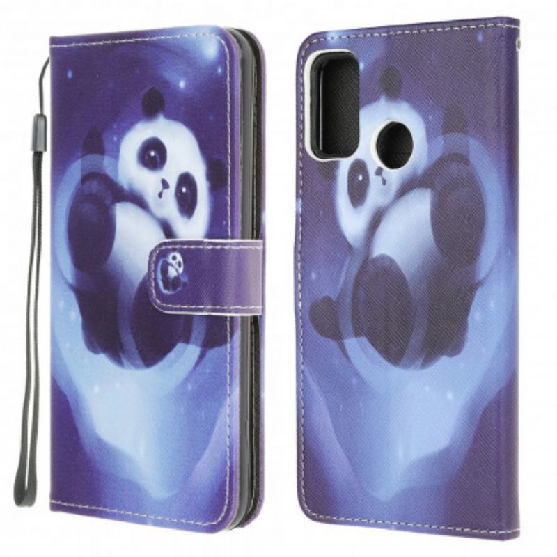 Folio Deksel Moto G30 / G10 Panda Space Strappy