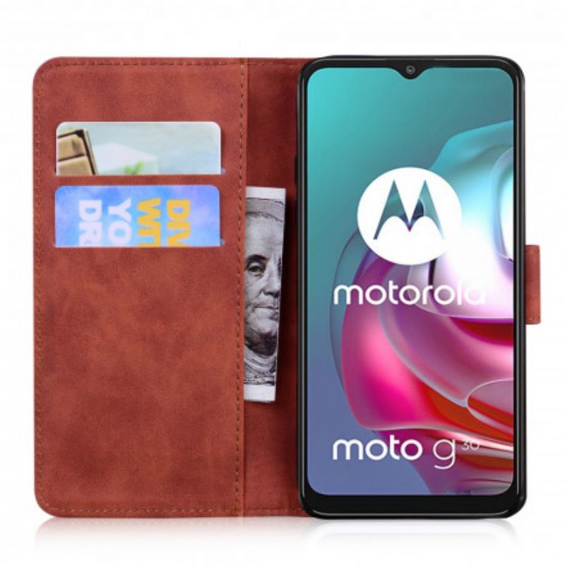 Folio Deksel Moto G30 / G10 Style Leather Vintage Couture Beskyttelse Deksel