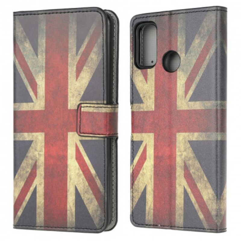 Lærdeksel Folio Deksel Moto G30 / G10 Flag England