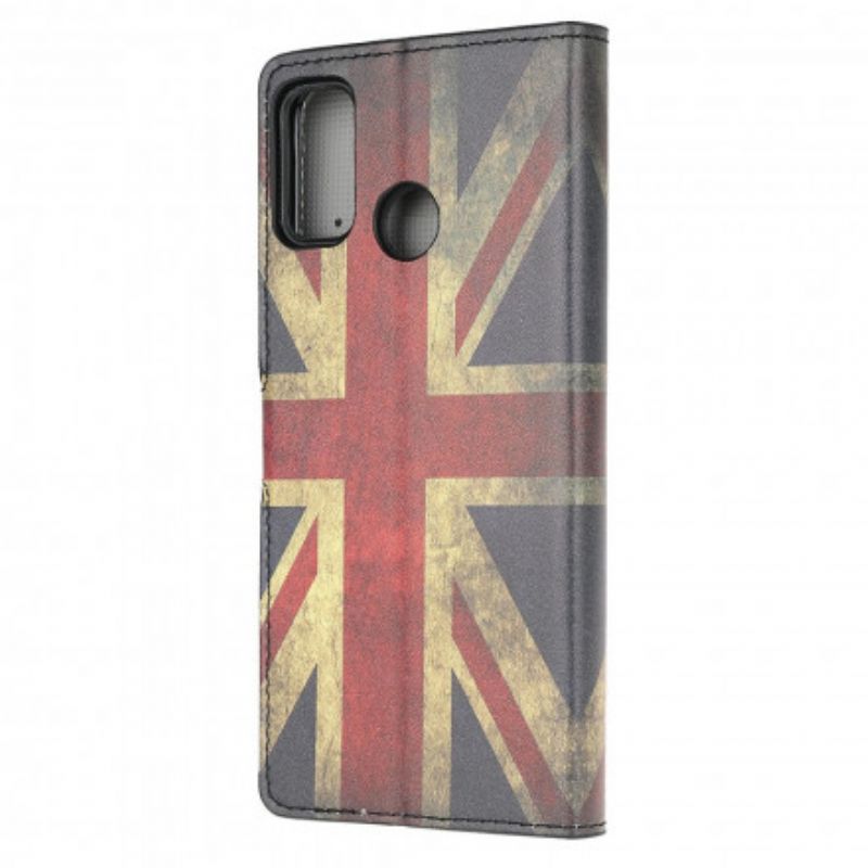 Lærdeksel Folio Deksel Moto G30 / G10 Flag England