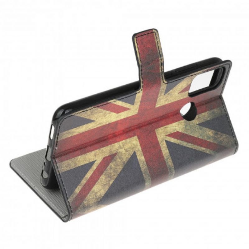 Lærdeksel Folio Deksel Moto G30 / G10 Flag England