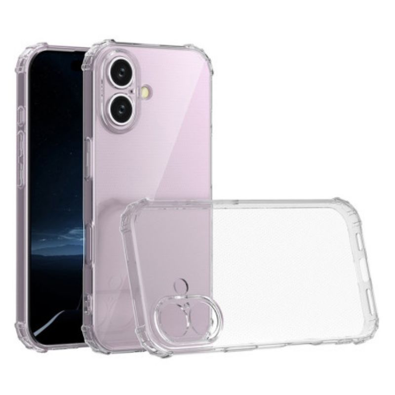 Deksel iPhone 16 Transparent Forsterket Beskyttelse Deksel