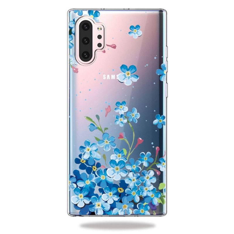 Deksel for Samsung Galaxy Note 10 Plus Blå Blomster