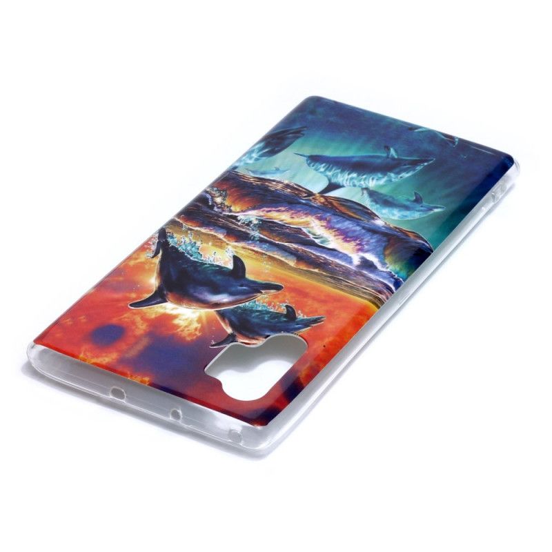 Deksel Samsung Galaxy Note 10 Plus Delfiner I Naturen Anti-fall