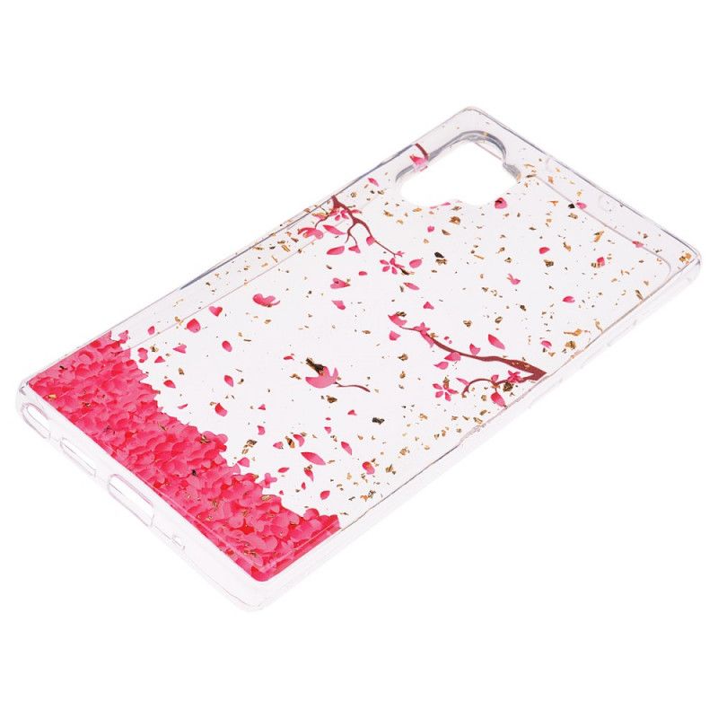 Deksel Samsung Galaxy Note 10 Plus Kronblader Og Glitter Anti-fall