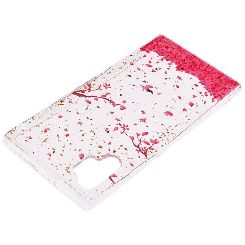 Deksel Samsung Galaxy Note 10 Plus Kronblader Og Glitter Anti-fall