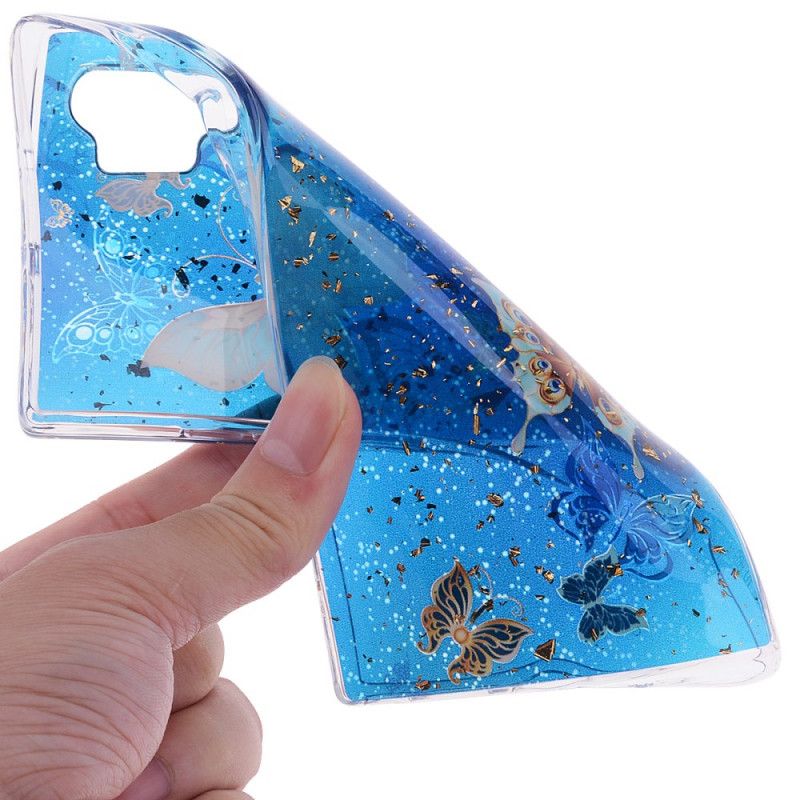 Deksel Samsung Galaxy Note 10 Plus Sommerfugler Og Glitter Anti-fall