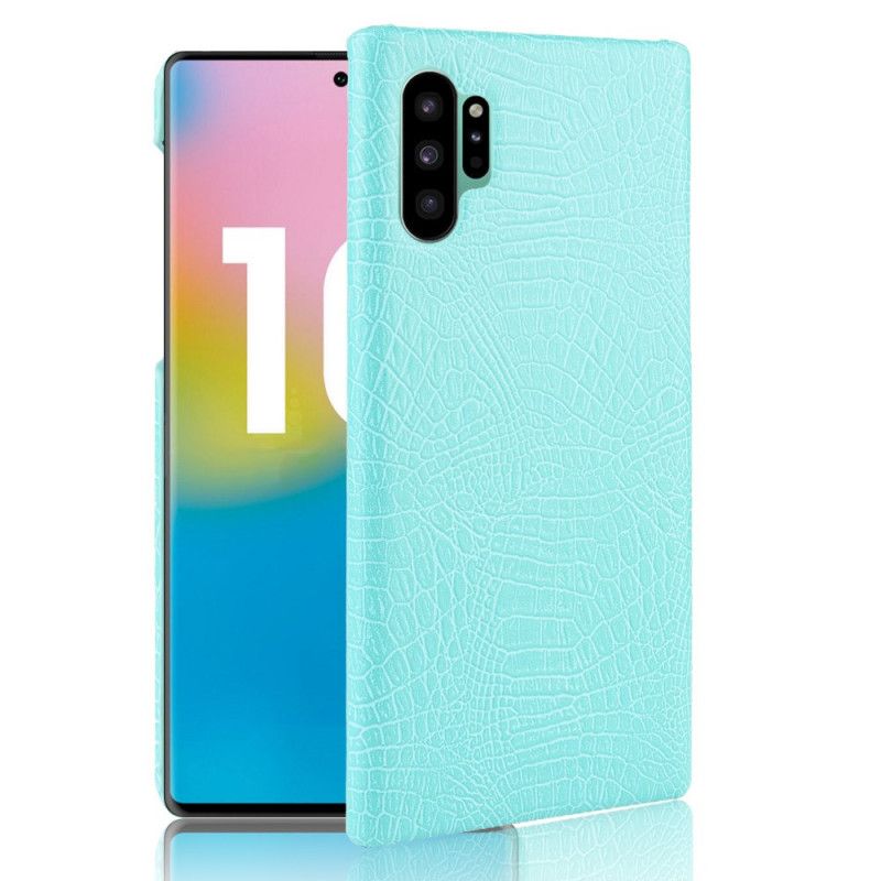 Deksel Samsung Galaxy Note 10 Plus Svart Mobildeksel Krokodillehudeffekt