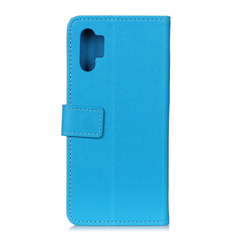 Folio Deksel for Samsung Galaxy Note 10 Plus Svart Bakluke I Skinn