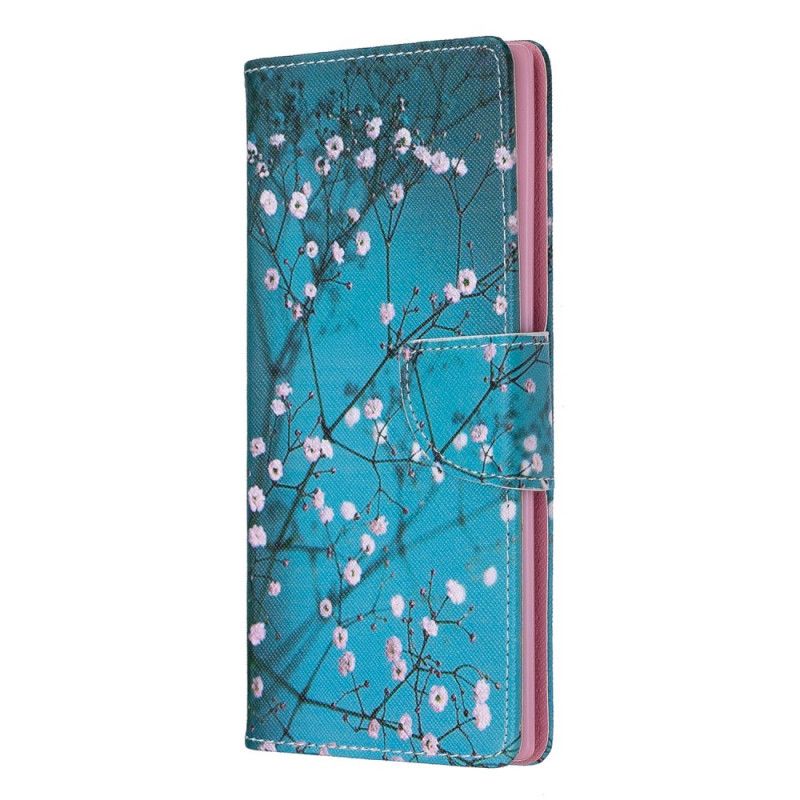 Folio Deksel Samsung Galaxy Note 10 Plus Blomstrende Tre Anti-fall