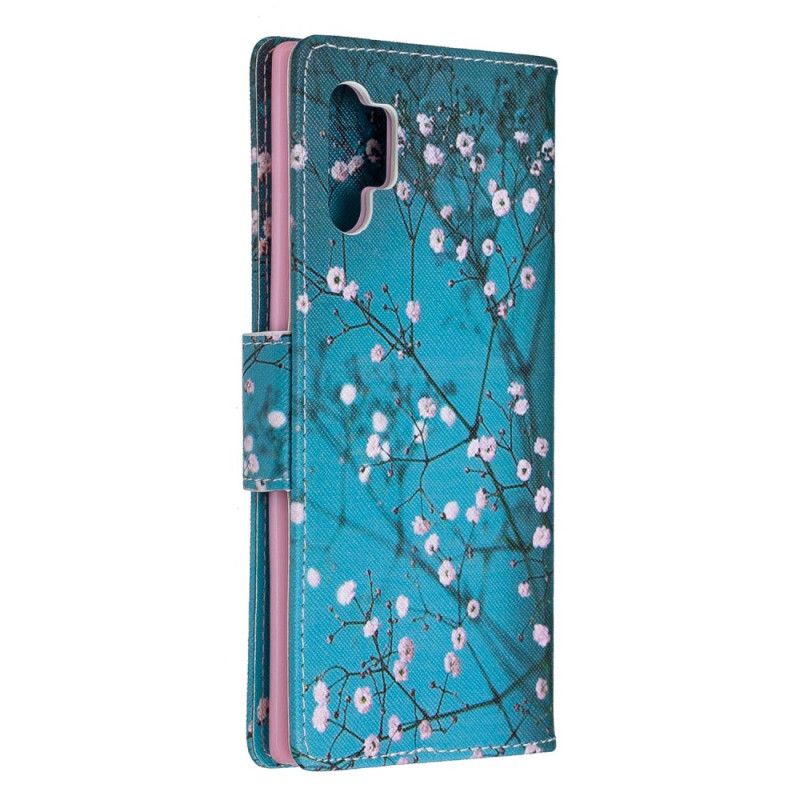 Folio Deksel Samsung Galaxy Note 10 Plus Blomstrende Tre Anti-fall