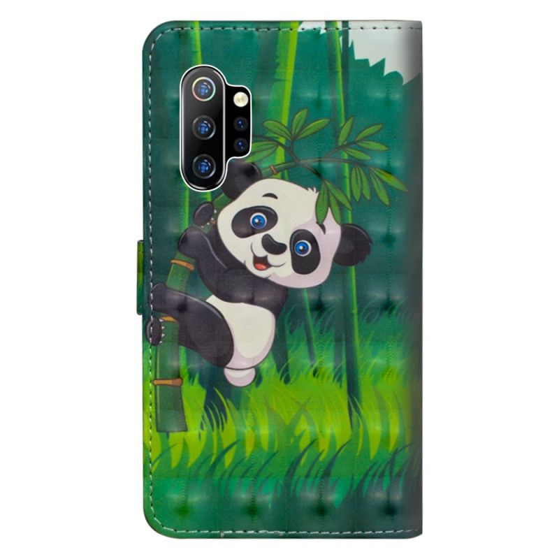 Folio Deksel Samsung Galaxy Note 10 Plus Panda Og Bambus