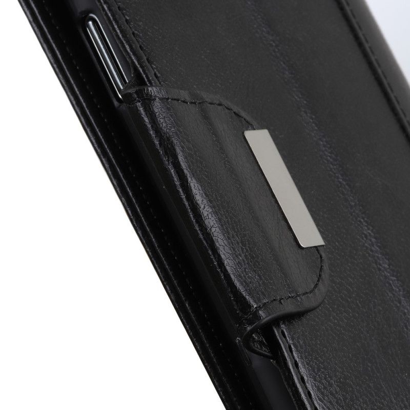 Folio Deksel Samsung Galaxy Note 10 Plus Svart Eleganselukking I Imitert Skinn Anti-fall