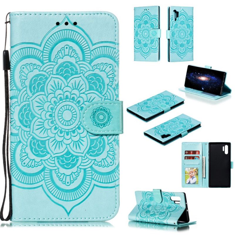 Folio Deksel Samsung Galaxy Note 10 Plus Svart Full Mandala Anti-fall