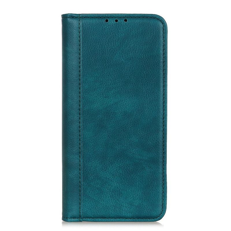 Folio Deksel Samsung Galaxy Note 10 Plus Svart Mobildeksel Elegant Delt Lychee-Skinn
