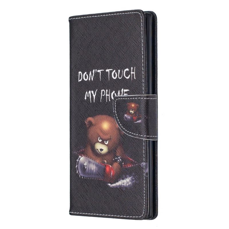 Lærdeksel Folio Deksel Samsung Galaxy Note 10 Plus Mobildeksel Farlig Bjørn