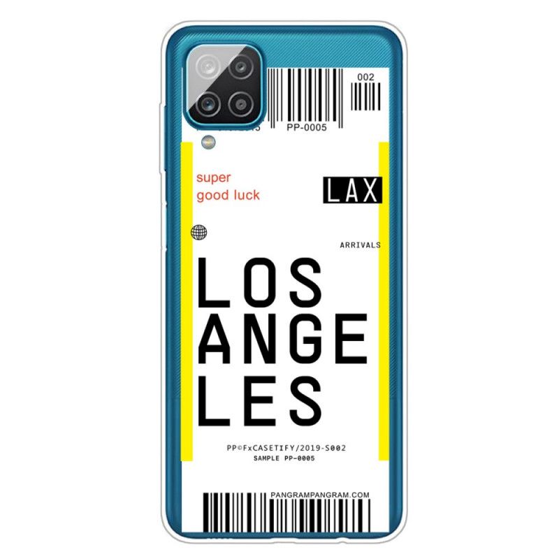 Deksel for Samsung Galaxy A12 Boardingkort Til Los Angeles