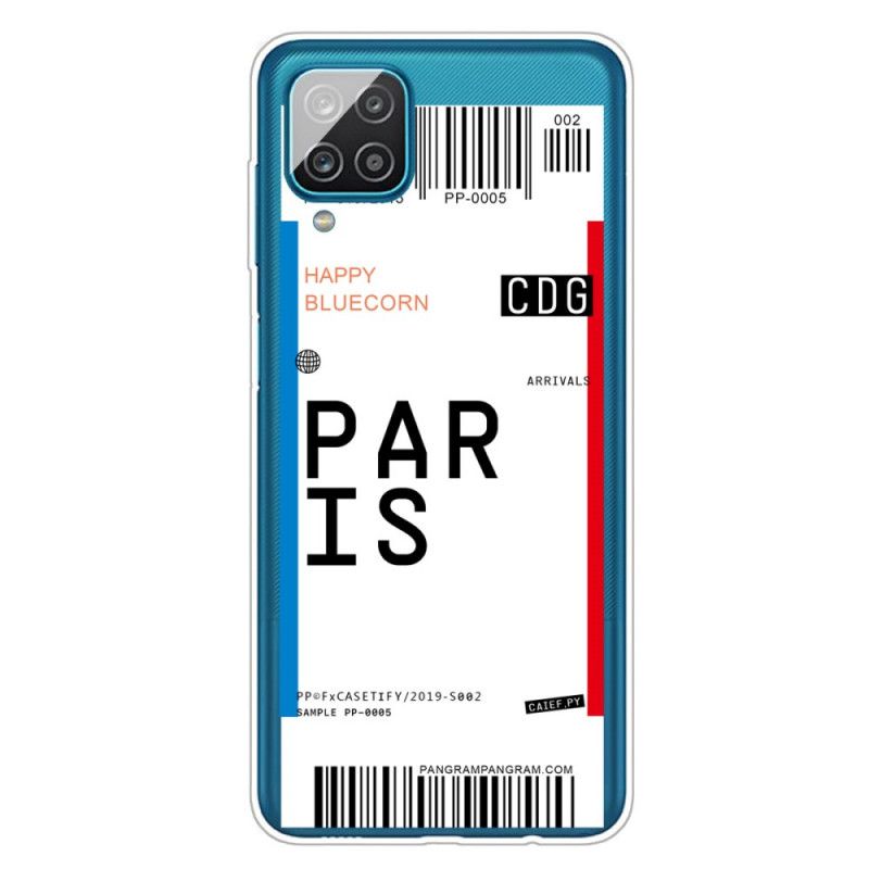 Deksel Samsung Galaxy A12 Boarding Pass To Paris