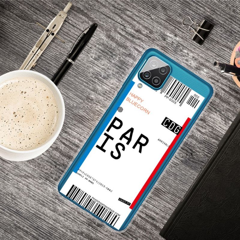 Deksel Samsung Galaxy A12 Boarding Pass To Paris