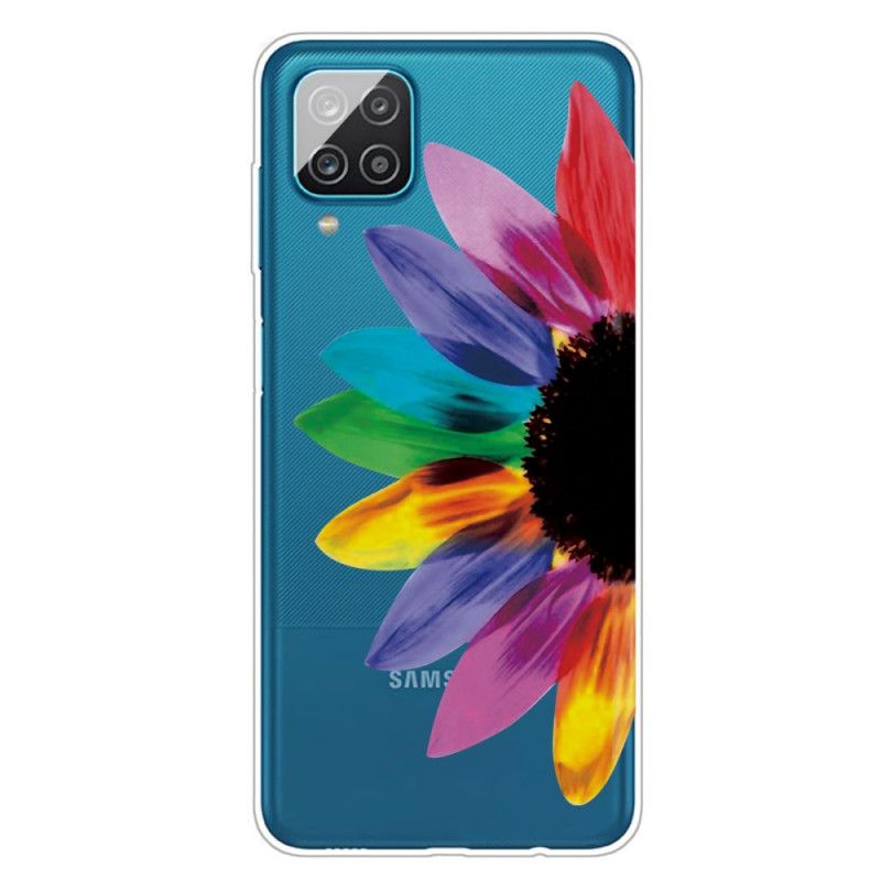 Deksel Samsung Galaxy A12 Farget Blomst