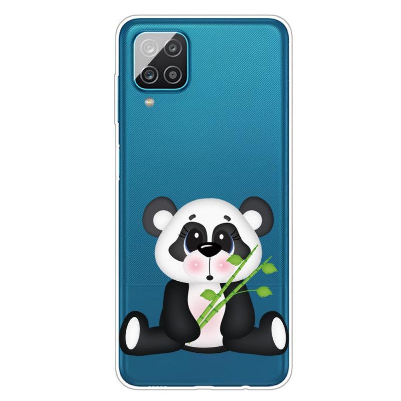 Deksel Samsung Galaxy A12 Gjennomsiktig Trist Panda