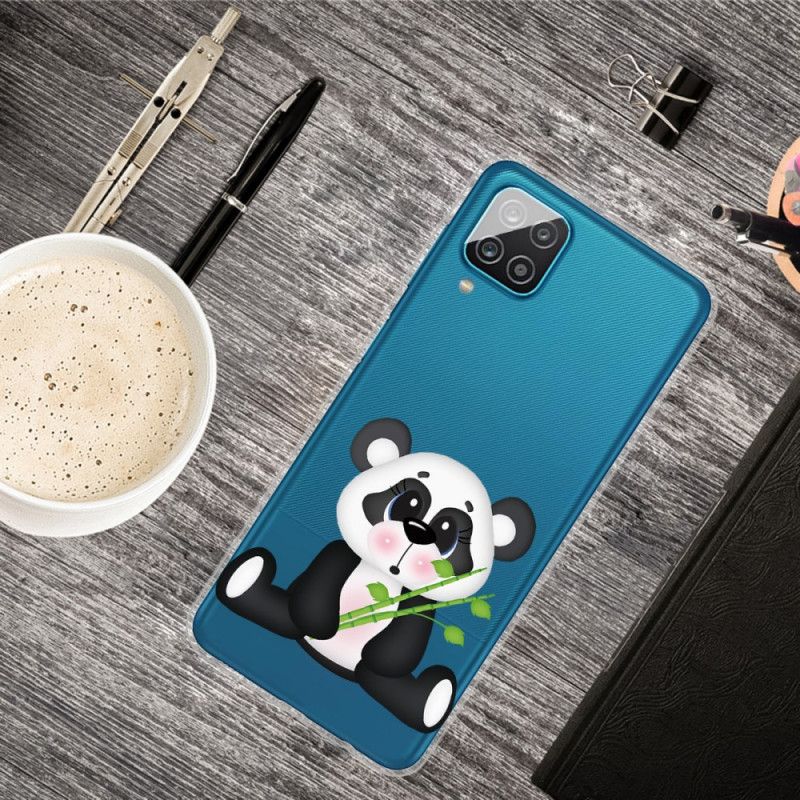 Deksel Samsung Galaxy A12 Gjennomsiktig Trist Panda