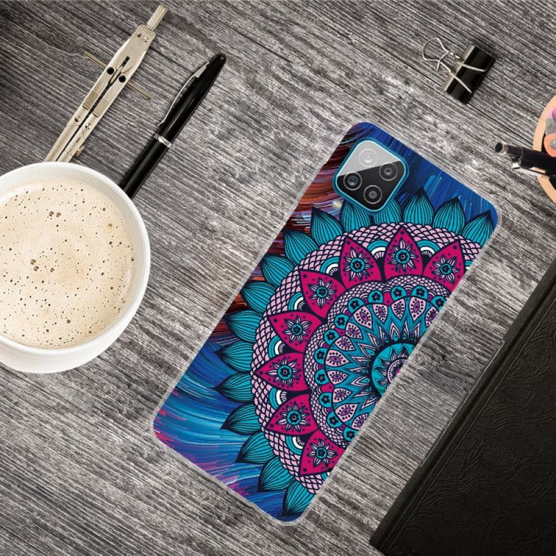 Deksel Samsung Galaxy A12 Mobildeksel Fargerik Mandala