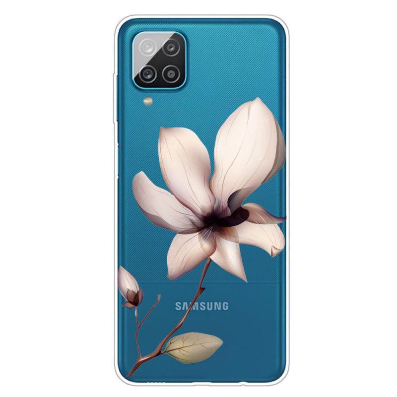 Deksel Samsung Galaxy A12 Premium Blomster