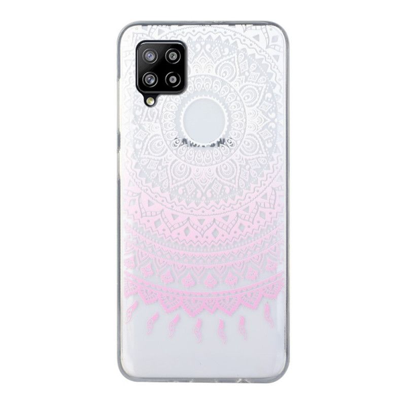 Deksel Samsung Galaxy A12 Rosa Gjennomsiktig Fargerik Mandala